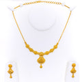 Ethereal Lovely 22k Gold Floral Necklace Set 