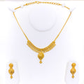 Iridescent Traditional 22k Gold Heirloom Necklace Set 