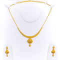 Refined Glamorous 22k Gold Ornate Necklace Set 