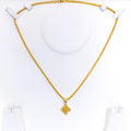 Beautiful Wired Square 22k Gold Pendant 