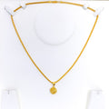 Delightful Wired 22k Gold Dome Pendant 