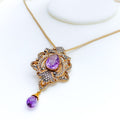 Timeless Beautiful 18K Gold + Diamond Pendant Set 
