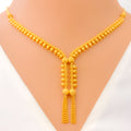 Impeccable Unique 22k Gold Dangling Necklace Set 