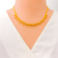 Impressive Alternating Sleek 22K Gold Necklace Set