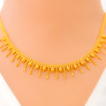 Impressive Alternating Sleek 22K Gold Necklace Set