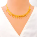 Impressive Alternating Sleek 22K Gold Necklace Set