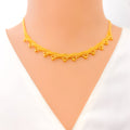 Opulent Gleaming 22K Gold Overlapping Necklace Set