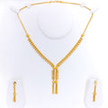 Embellished Unique 22k Gold Dangling Necklace Set