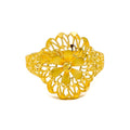 Graceful Netted 22k Gold Flower Ring 