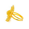 Contemporary Dressy 22k Gold Flower Ring 