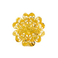 Stylish Sparkling 22k Gold Flower Ring 