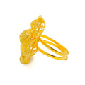 Stylish Sparkling 22k Gold Flower Ring 