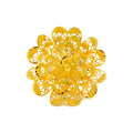 Elegant Blooming 22k Gold Flower Ring 