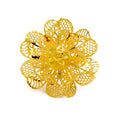 Fancy Fine Netted 22k Gold Flower Ring 