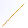 Lightweight Evergreen 22k Gold Rope Baby Bracelet