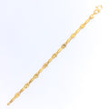 Reflective Alternating 22k Gold Baby Bracelet 