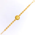 Flawless Filigree 21k Gold Drop Bracelet