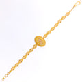 Captivating Netted Oval 21k Gold Bracelet