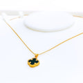 Everyday Exclusive 21k Gold Clover Pendant W/Chain