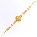 Glimmering Buffed Oval 21k Gold Bracelet