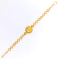 Embellished Floral Vine 21k Gold Bracelet