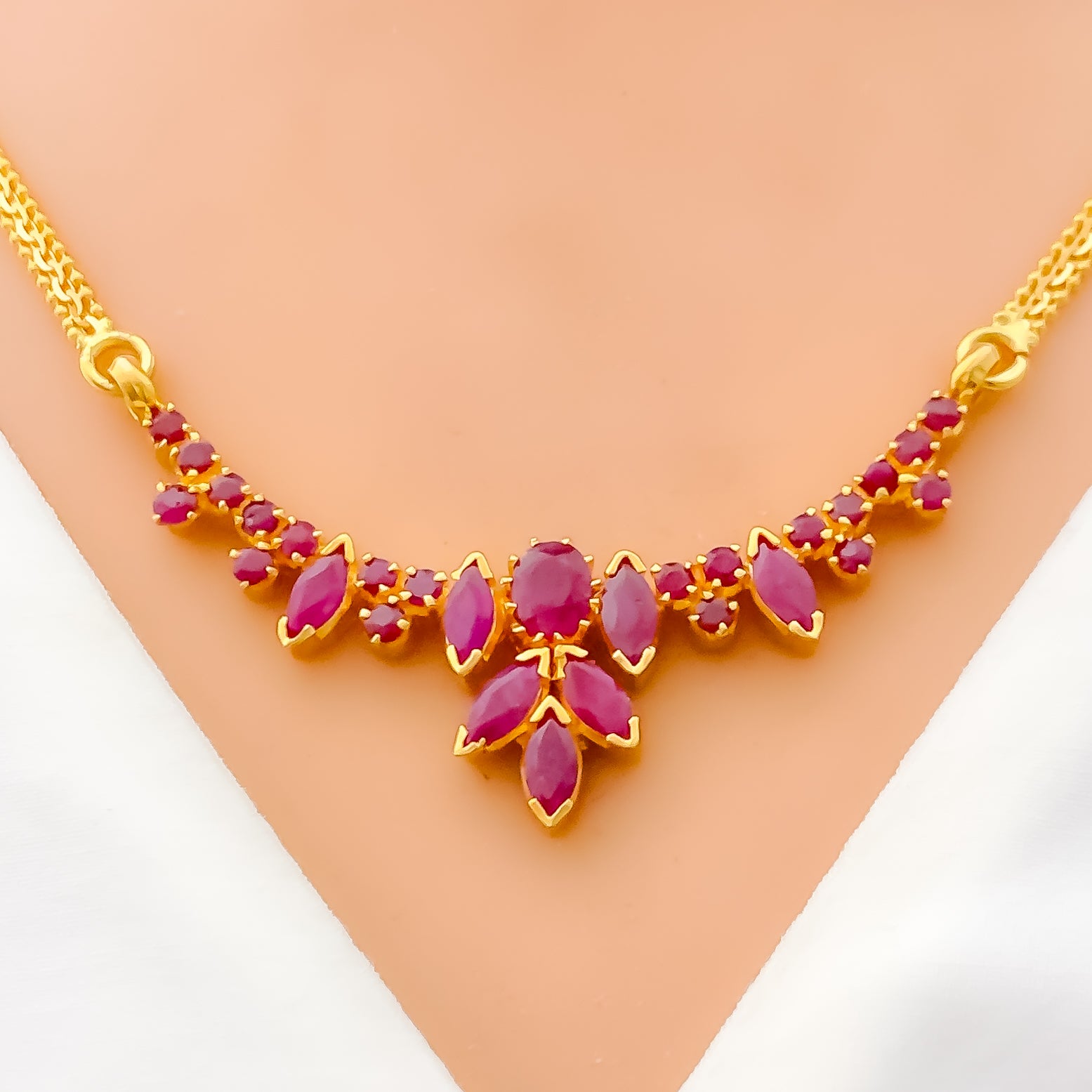 Tanishq Choker Necklace Ruby Jewellery Sets Gold Buy Yellow Chimes