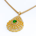 decorative-striped-drop-diamond-18k-gold-pendant