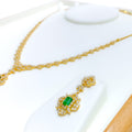 graceful-classic-vintage-diamond-18k-gold-necklace-set