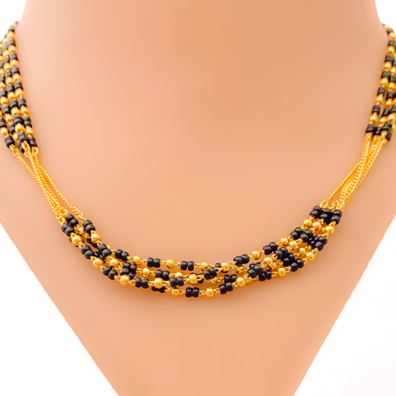 Elegant Four Layered 22k Gold Mangal Sutra