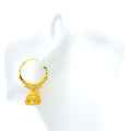 Regal Sophisticated 22K Gold Bali Earrings 