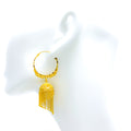 Captivating 22K Gold Curtain Bali Earrings 