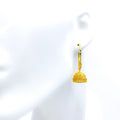 Delicate Decorative 22K Gold Bali Earrings