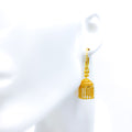 Mesmerizing Ornamental 22K Gold Bali Earrings 