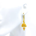 Charming Dual Layered 22K Gold Bali Earrings 