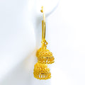 Iconic Lustrous Multi Chandelier 22K Gold Bali Earrings 