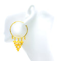 Ethereal Lovely 22K Gold Dressy Bali Earrings 