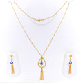 Refined Glamorous 21k Gold Drop Necklace Set 