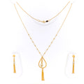 Radiant Posh 21k Gold Orb Necklace Set 