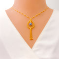 Refined Glamorous 21k Gold Drop Necklace Set 