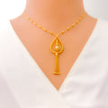 Radiant Posh 21k Gold Orb Necklace Set 