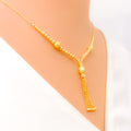 Timeless Beautiful 21k Gold Dangling Necklace Set 