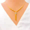 Opulent Gleaming 21k Gold Vibrant Necklace Set