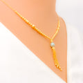 Opulent Gleaming 21k Gold Vibrant Necklace Set