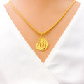 Attractive Radiant 22k Gold Allah Pendant 