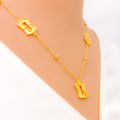 Lavish Twinkling 21k Gold Alluring Necklace Set 