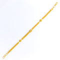 Impressive Sleek 22k Gold Beaded Bracelet 