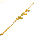Trendy Heart Charm 22k Gold Bracelet