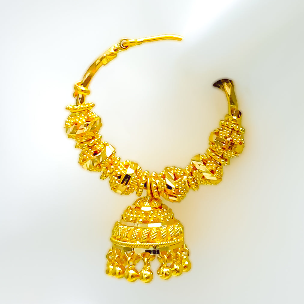 Ethereal Classy 22K Gold Bali Earrings โ Andaaz Jewelers