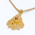 blooming-fashionable-22k-gold-cz-pendant