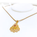 blooming-fashionable-22k-gold-cz-pendant